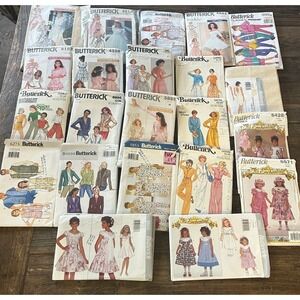 Vintage Butterick Sewing Pattern Lot 22 Cut 80s 90s Dress Costume Crafting